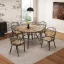 5-Piece Wood And Metal Round Dining Set