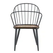 5-Piece Wood And Metal Round Dining Set