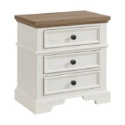 3-Drawer Nightstand with Two-Tone Design