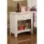 Wooden Nightstand with Drawer and Open Shelf