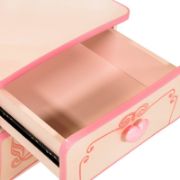 Pink Two-Drawer Nightstand with Heart Handles