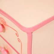 Pink Two-Drawer Nightstand with Heart Handles