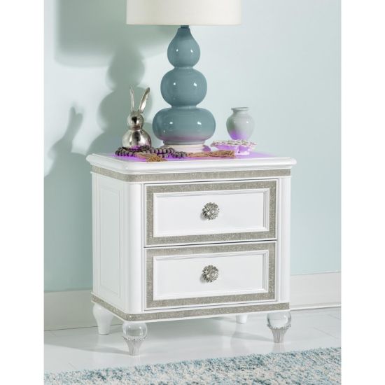 Glamorous LED Lighted Kids Nightstand