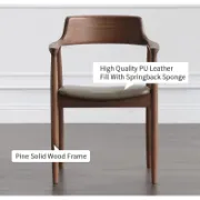 Minimalist Round Solid Wood Dining Table Sets