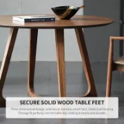 Minimalist Round Solid Wood Dining Table Sets