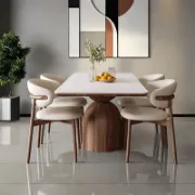 Ash Wood  Rectangular Dining Table Sets