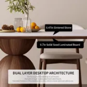 Ash Wood  Rectangular Dining Table Sets