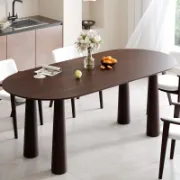 Oval Wood Dining Table Kitchen Table