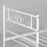 Sturdy Steel Bed Frame with Headboard and Footboard for Kids