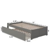 Minimalist Bed with Trundle for Kids