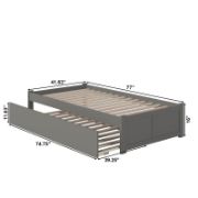 Minimalist Bed with Trundle for Kids