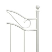 Panel Bed with Curved Lines and Scrolled Metalwork for Children