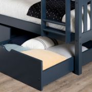 Kids Wooden Bunk Bed with Storage Drawers and Built-In Ladder
