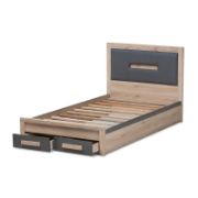 Twin Upholstered Platform Bed with Storage Drawers for Kids