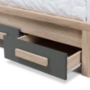 Twin Upholstered Platform Bed with Storage Drawers for Kids