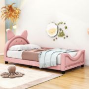 Kids' Cartoon Ears Twin Platform Bed