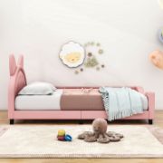 Kids' Cartoon Ears Twin Platform Bed