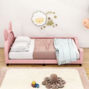 Kids' Cartoon Ears Twin Platform Bed