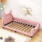 Kids' Cartoon Ears Twin Platform Bed