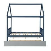 Kids' House Full Bed With Trundle
