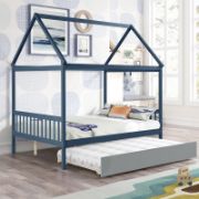 Kids' House Full Bed With Trundle