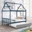 Kids' House Full Bed With Trundle