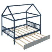 Kids' House Full Bed With Trundle