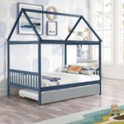 Kids' House Full Bed With Trundle