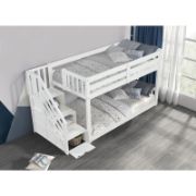 Kids' Twin-Over-Twin Bunk Bed with Storage Stairs