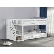 Kids' Twin-Over-Twin Bunk Bed with Storage Stairs