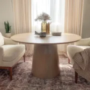 Solid Oak Round Pedestal Dining Table