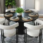 Solid Oak Round Pedestal Dining Table