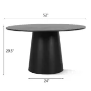Solid Oak Round Pedestal Dining Table