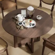 Round Wood Dining Table