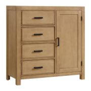 Kids’ Honey Wood Wardrobe with Deep Drawers