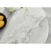 White Marble Round Dining Table And Chairs