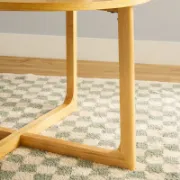 5 Piece Round Solid Wood Dining Table Set
