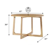 5 Piece Round Solid Wood Dining Table Set