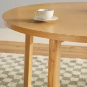 5 Piece Round Solid Wood Dining Table Set