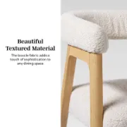 5 Piece Round Solid Wood Dining Table Set