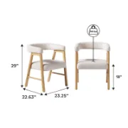 5 Piece Round Solid Wood Dining Table Set