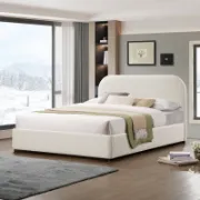 Platform Bed with Upholstered High Sides