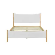 Japandi Style Boucle Upholstered Bed