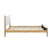 Japandi Style Boucle Upholstered Bed