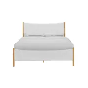 Japandi Style Boucle Upholstered Bed