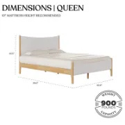 Japandi Style Boucle Upholstered Bed