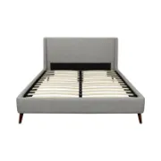 Mid-Century Modern Inspired Upholstered Bed
