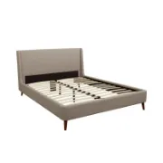 Mid-Century Modern Inspired Upholstered Bed