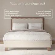 Contemporary Walnut Solid Wood Bed
