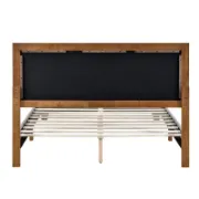 Contemporary Walnut Solid Wood Bed